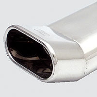 Endepipe Ulter N21-1DTM oval 145x75 mm polert rustfri stal DTM-stil for A3 8L sluttdemper