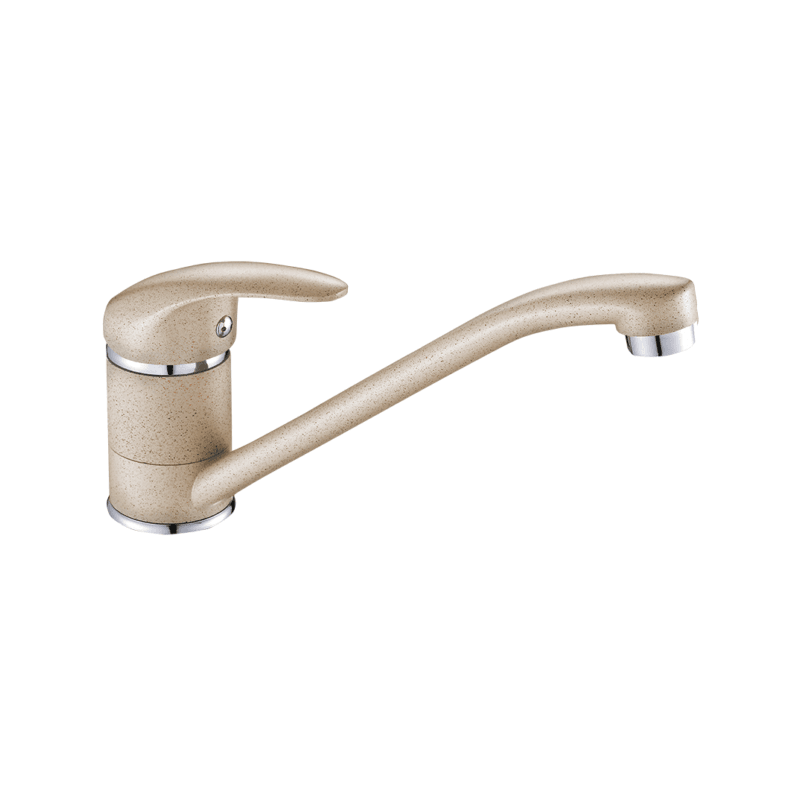 Laveo Iga blandebatteri til kjøkken i beige finish sett forfra – BGG_460D