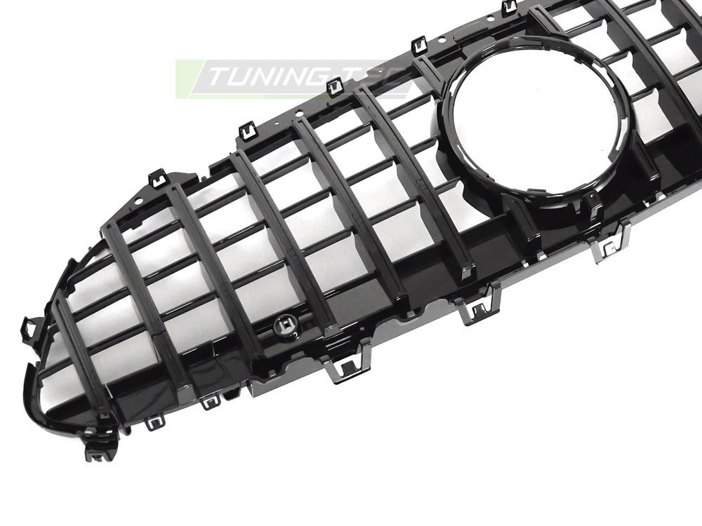 Grill Mercedes CLS C257 18-23 sett fra siden, struktur synlig.