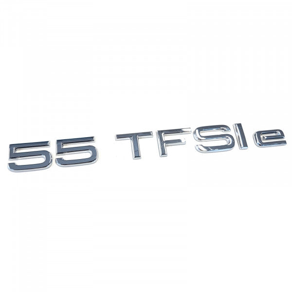 Emblem/logo til Audi 55 TFSIe Chrome i krom laget av ABS med perfekt passform og enkel montering