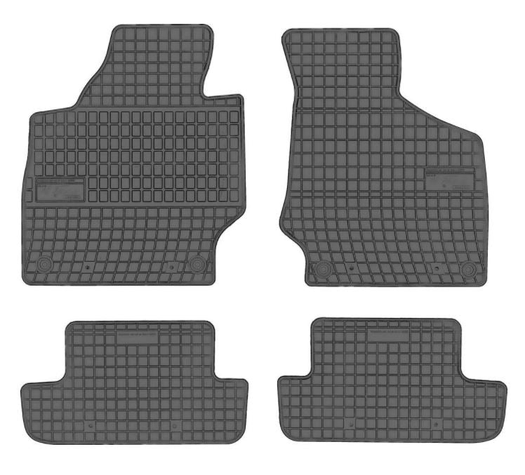 Frogum gulvmatter i TPE/gummi til Audi TT 2006–2014 – sett á 4 stk, svart sjakkbrettmønster