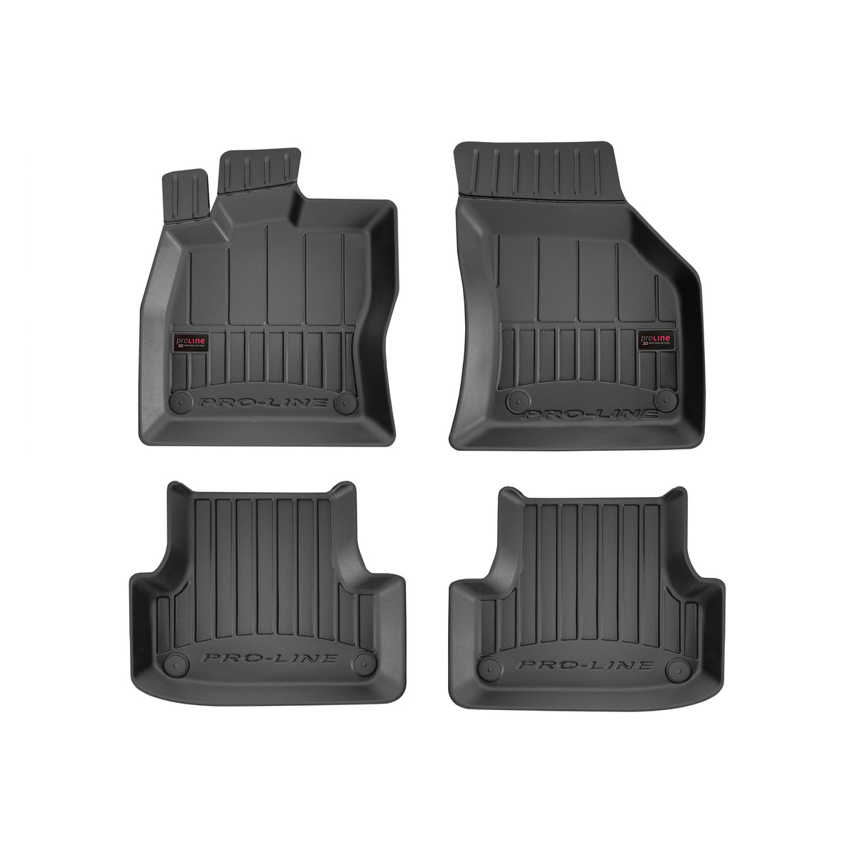Frogum 3D Premium gulvmatter til Audi A3 8V (2013-2020) – svart TPE med 60mm sidekant, sett med 4 stk