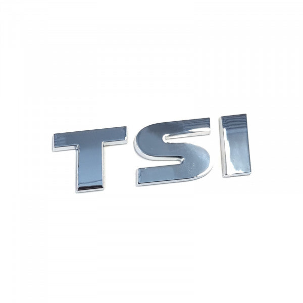 Emblem/logo til Vw TSI Glossy Chrome i blank krom og ABS-materiale med original VW-passform