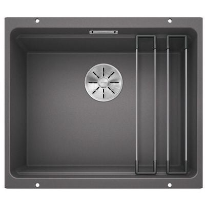 Blanco Etagon 500-U grå kjøkkenvask i granittkompositt 530x460 mm sett ovenfra