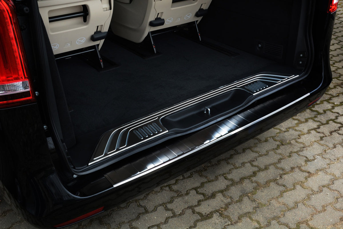 Avisa bakfangerbeskytter til Mercedes Vito / V-Class (W447) / EQV – svart børstet overflate