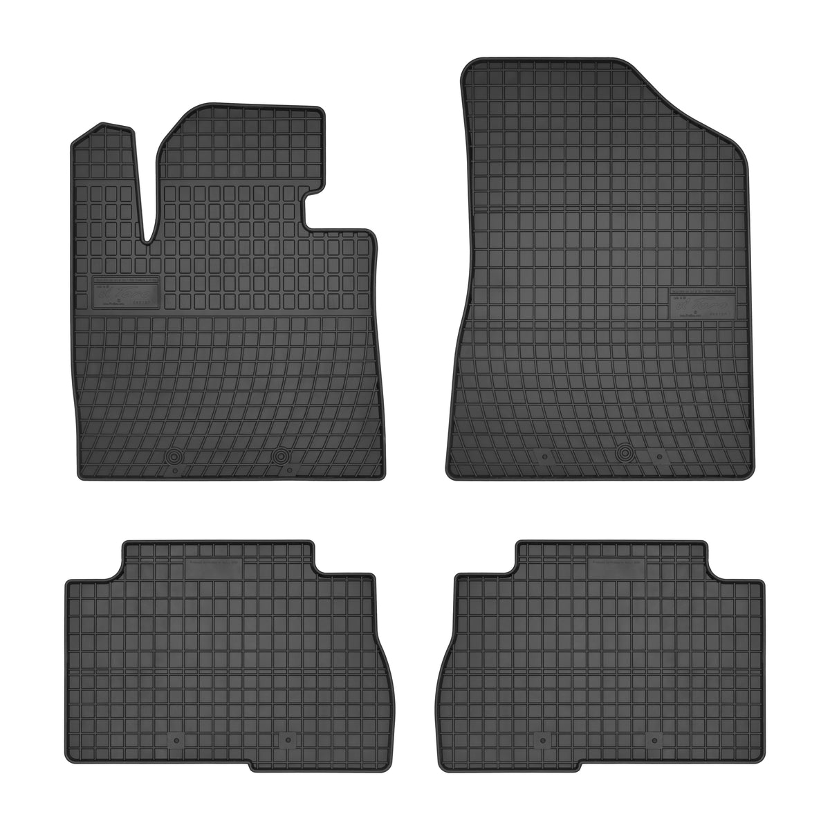 Frogum gummimatter til Kia Sorento II (2012-2014) – svart med 1 cm sidekant, sett med 4 stk.