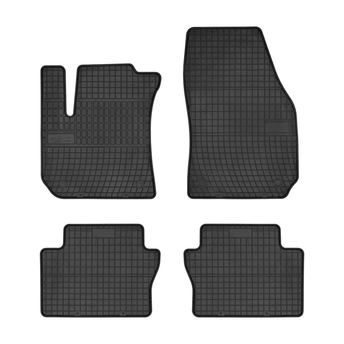Frogum gummimatter til Opel Zafira B 2005-2014 – 4 stk, svart-anthracite, 1 cm sidekant, vanntett