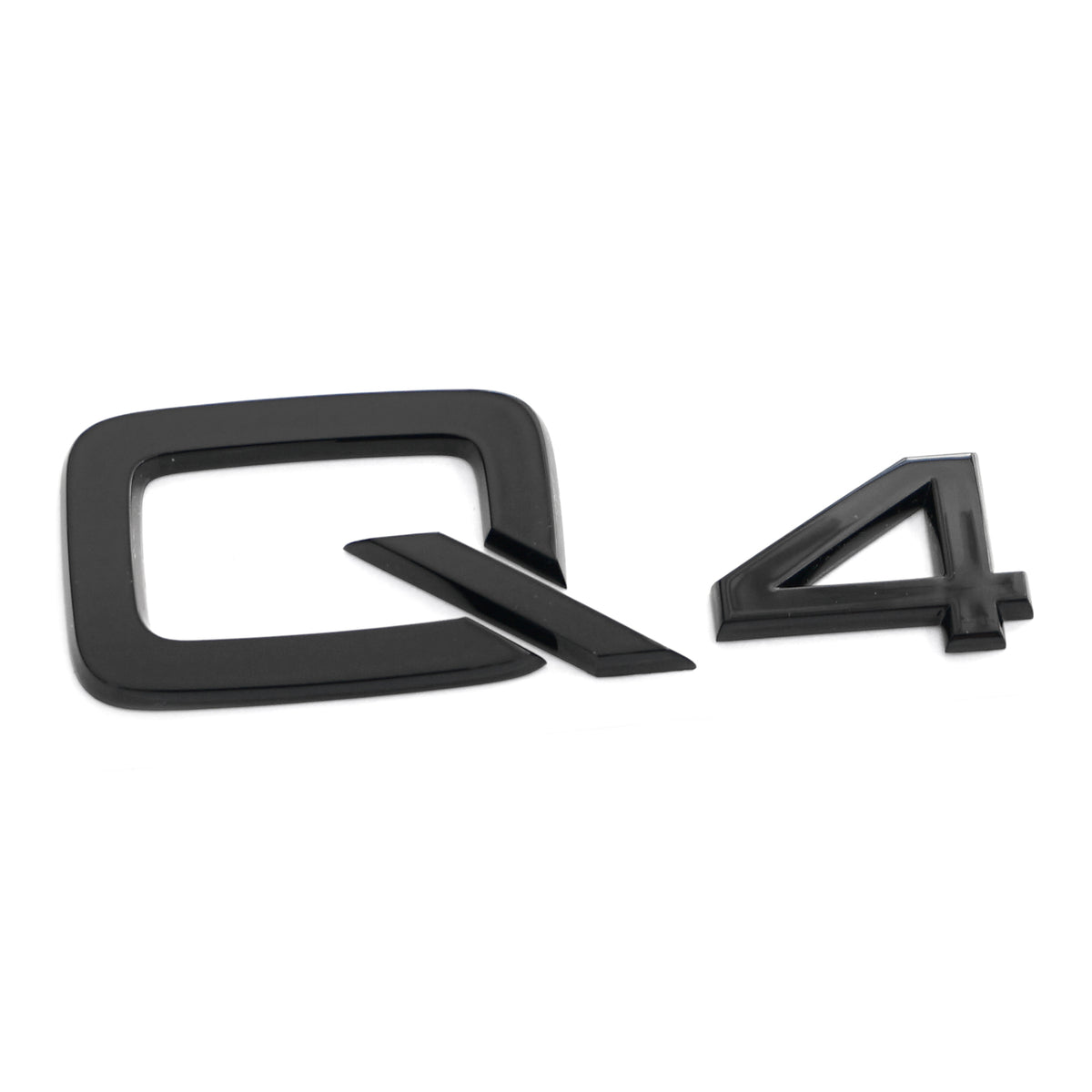 Emblem/logo for Audi Q4 Q4 e-tron > i svart blank utførelse til bakluke, enkel montering plug and play