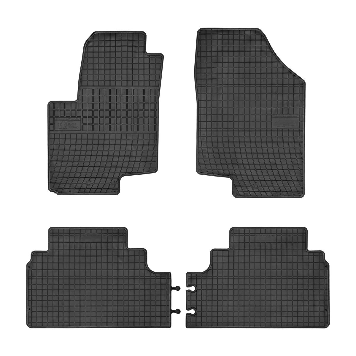 Frogum gummimatter til Kia Venga (2009-) – svart-anthracite, sett med 4, 1 cm sidekant