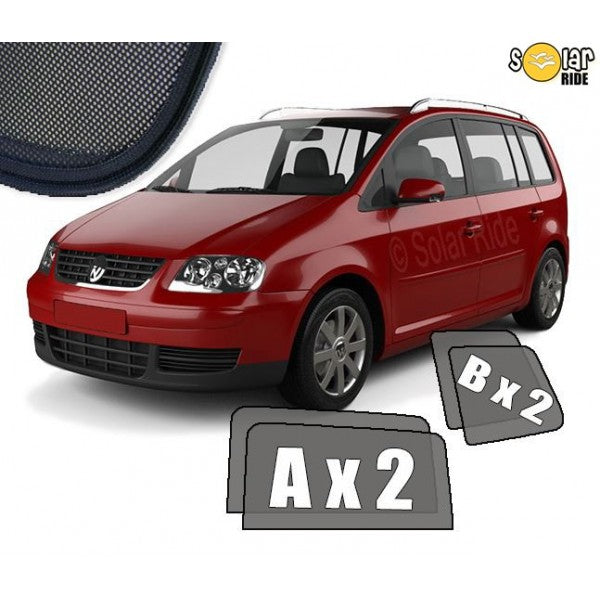 Sr solskjerm i akryl til Vw Touran I, vindavviser med enkel montering og roykfarget finish