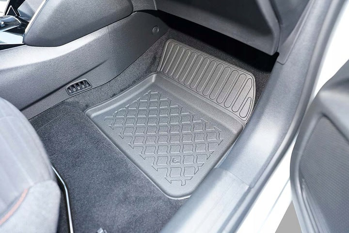 Gulvmatter Opel Corsa-e (2019-) – TPE antiskli luktfrie gummi - sett bakfra