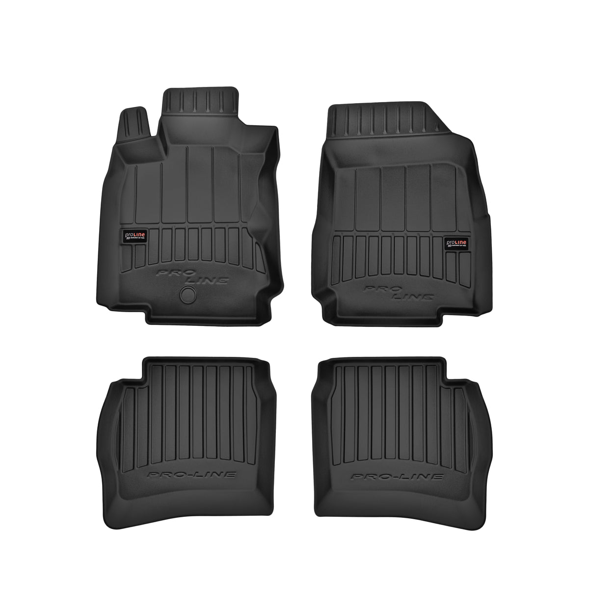 Frogum 3D Premium gulvmatter til Nissan Note I (2006–2012) – svart TPE med 60 mm sidekant, sett med 4 stk.