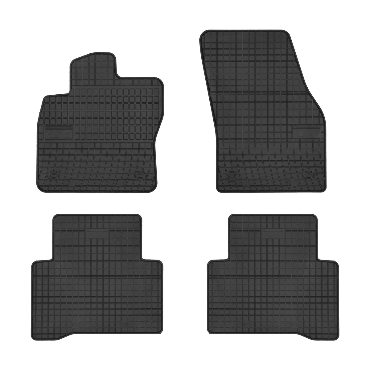 Frogum gummimatter til VW Touran II (2015–) – svart, vanntette, 4 stk. i sett med 1 cm sidekant