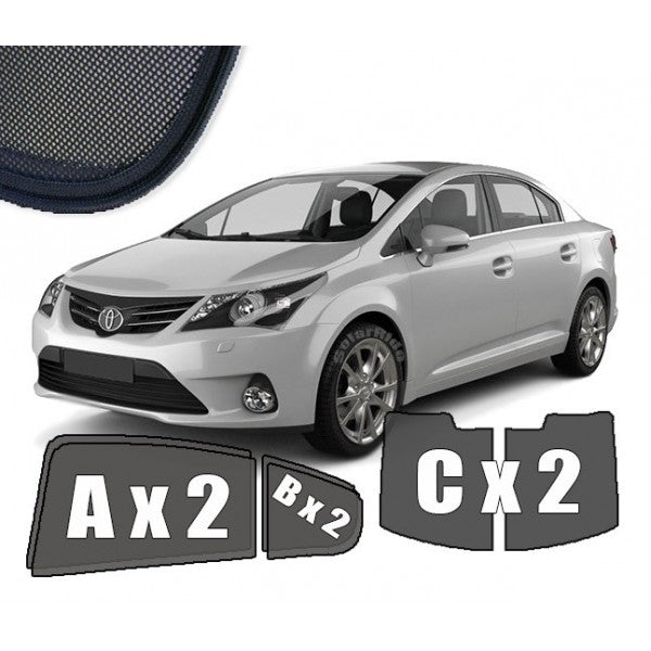 Sr solskjerm i akryl til Toyota Avensis (T27) III med enkel montering og vindavvisende funksjon