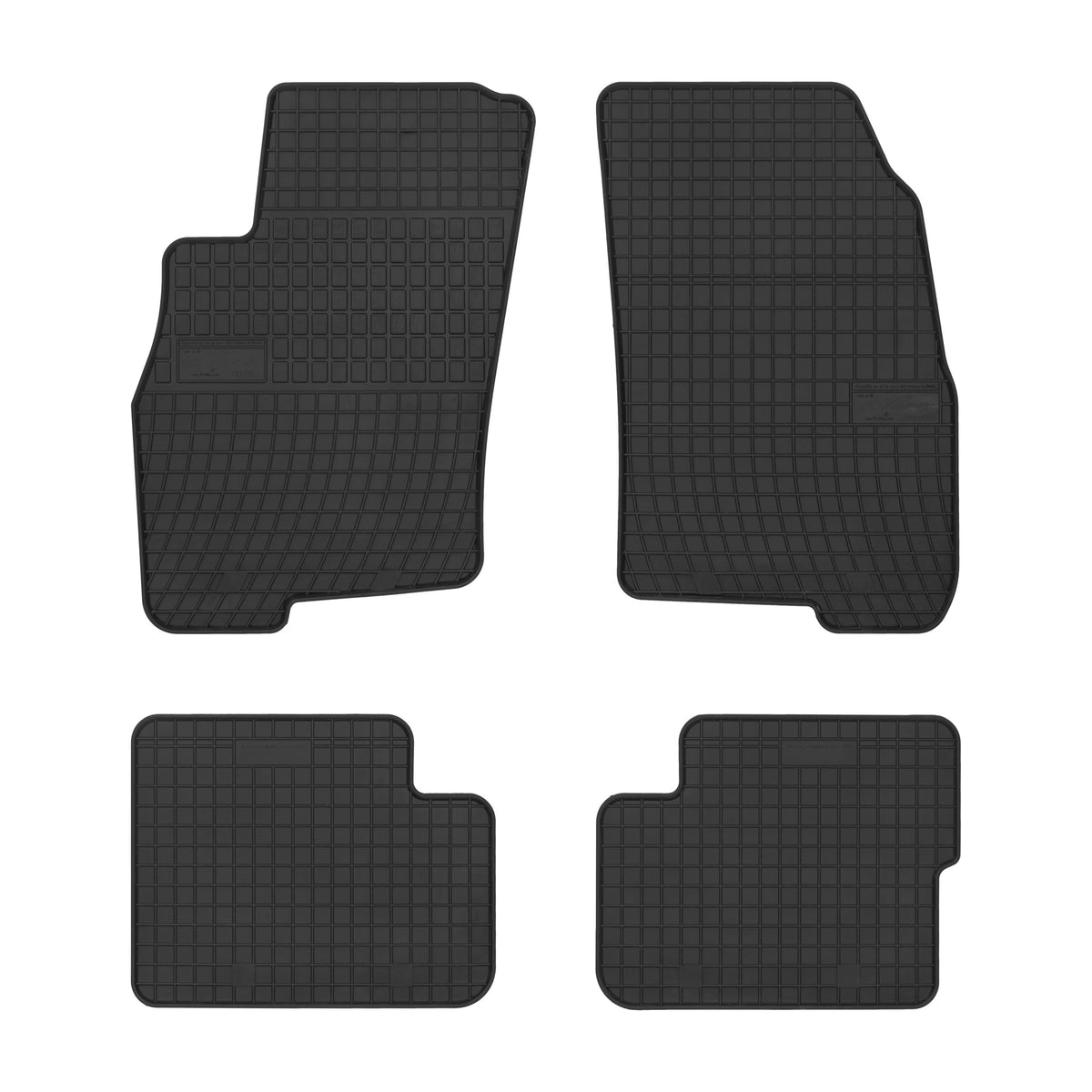 Frogum gummimatter til Fiat Grande Punto 2005-2012 – svart-antrasitt med 1 cm sidekant, sett med 4