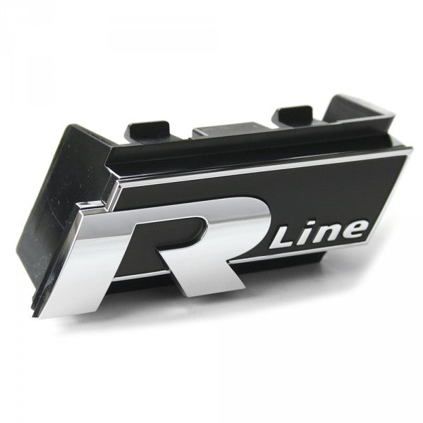 Emblem/logo til Vw Touareg III (CR) Black / Glossy Chrome i ABS-materiale med svart og blank kromfinish, perfekt for front gr
