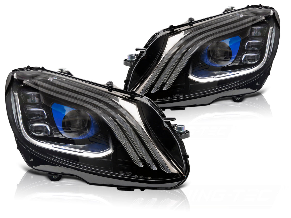 Frontlykter Mercedes C-Klasse W205 (2014-2021) Full LED Svart