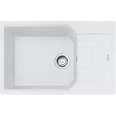 Franke Urban UBG 611-78 XL hvit granitvask med kum og vendbart avrenningsfelt