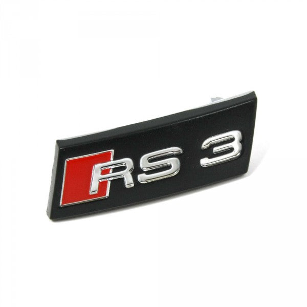 Emblem/logo i svart og krom for Audi A3 8P og Audi RS3 2011-2013, monteres på ratt, original Audi-emblem