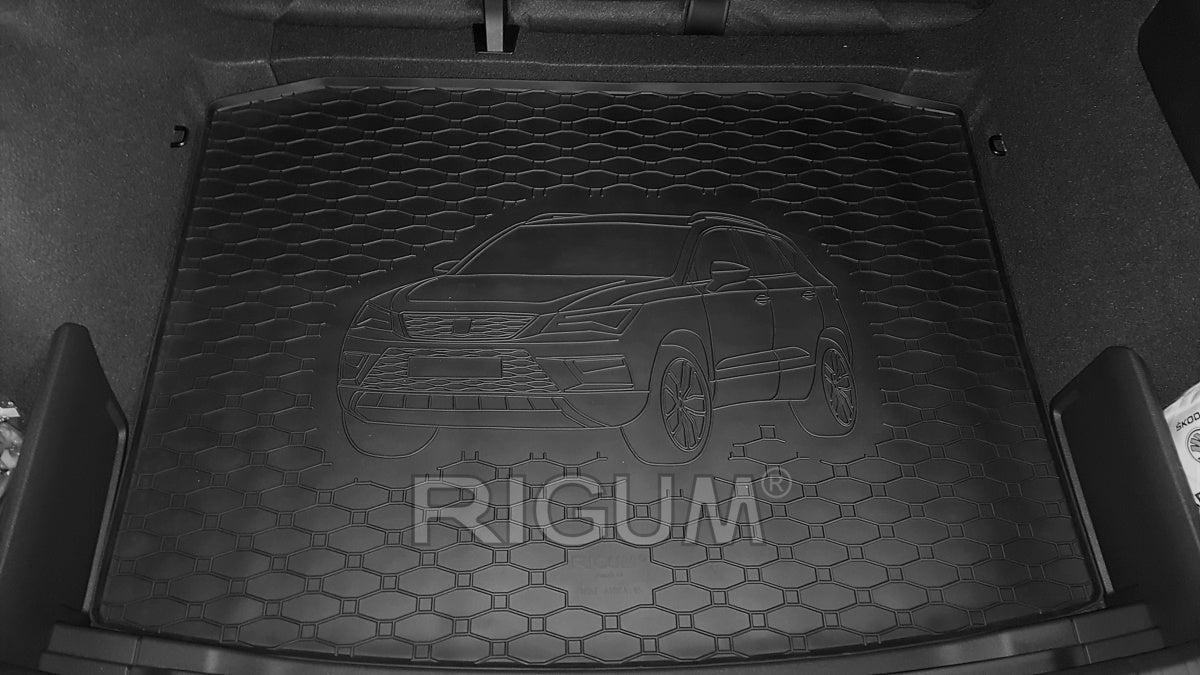 Rigum bagasjeromsmatte til Skoda Karoq – 10 mm sidekant