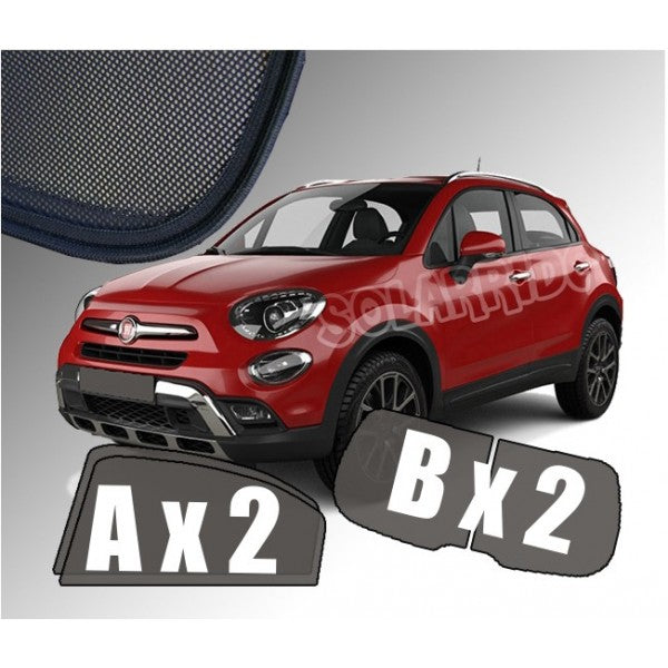 Sr solskjerm i akryl til Fiat 500X (2014-2024), vindavviser og regnbeskyttelse