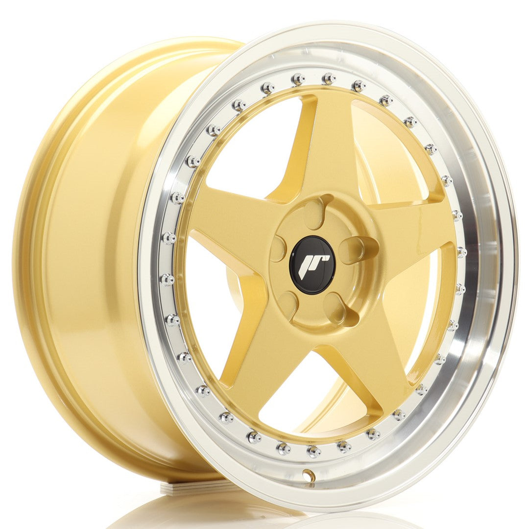 Felg JR Wheels JR6 18x8" Gold – sett forfra
