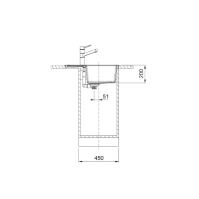 Måltegning Franke Sirius 2.0 – mål 620x500 mm