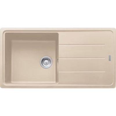 Franke Basis BFG 611-97 kjøkkenvask i beige granittkompositt med avrenningsfelt, 970x500 mm