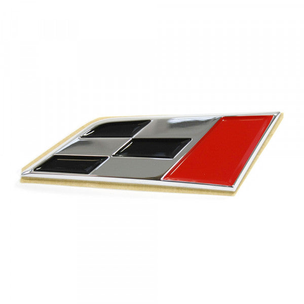Emblem Seat Cupra Chrome / Red / Black - sett forfra