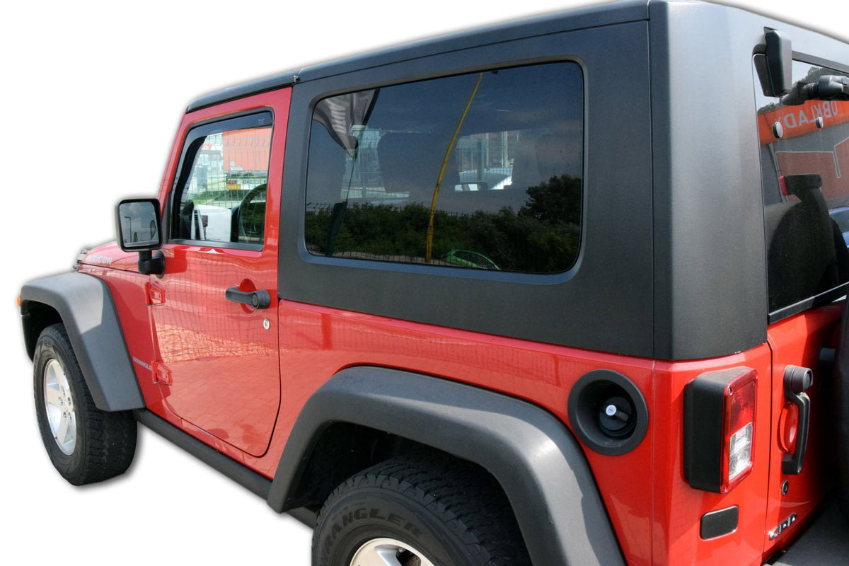 Vindavviser Jeep Wrangler JK (2006-2018) – PMMA Plexi - nærbilde