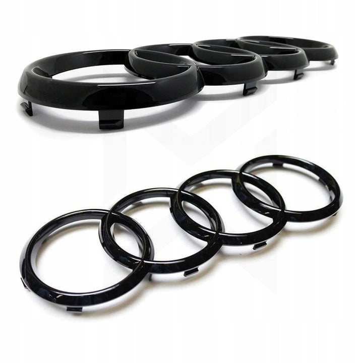 Emblem Audi ringer A4 B6 Black Edition - sett forfra