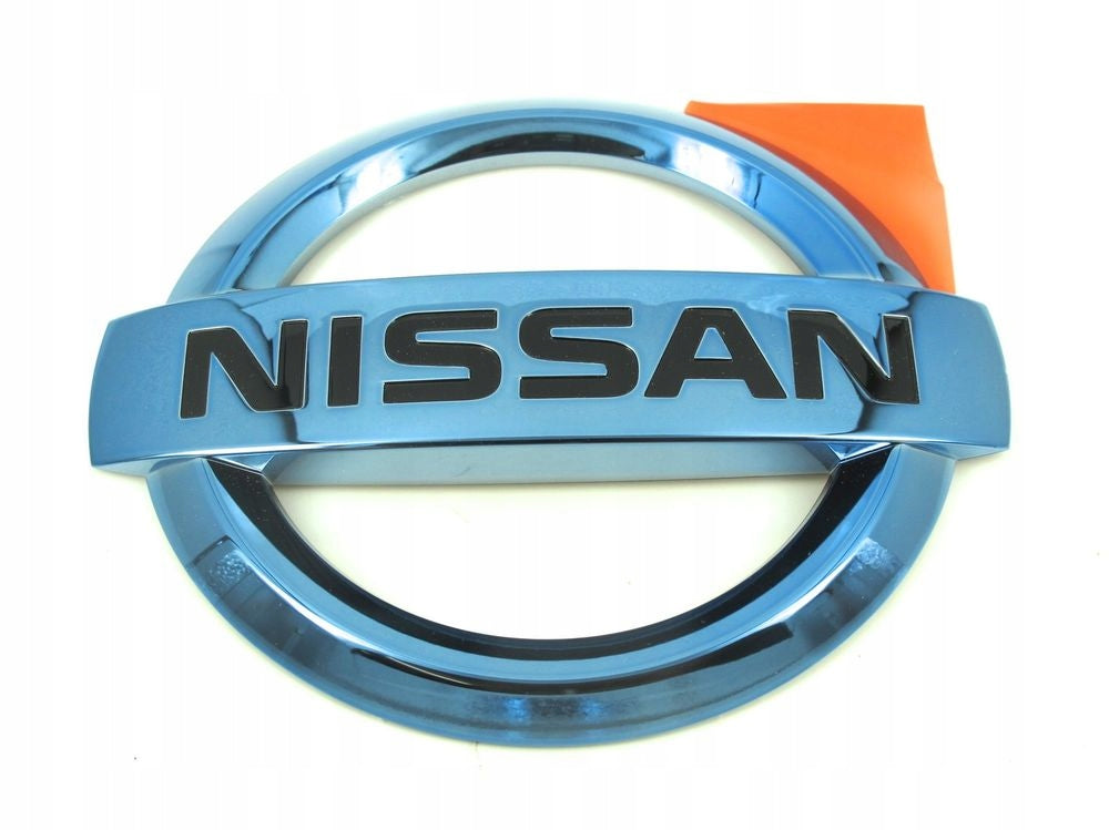 Emblem/logo til Nissan Leaf I (ZE0) / Nissan e-NV200 2014 - 2021 med blå detaljer og kromfinish