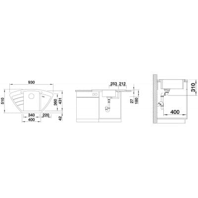 Måltegning Blanco Zia 9 E – mål 930x510 mm