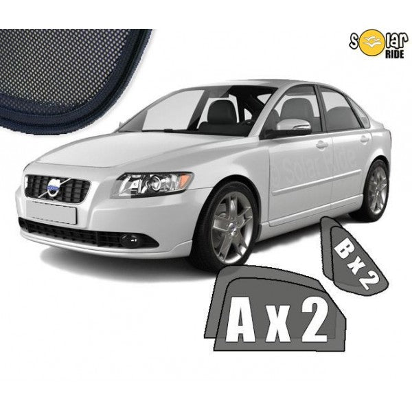 Sr solskjerm i akryl for Volvo S40 II, roykfarget vindavviser som beskytter mot sol og regn