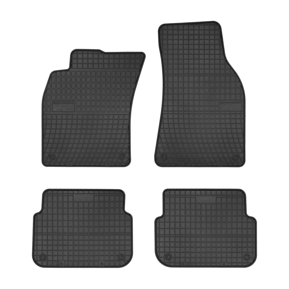 Frogum gummimatter til Audi A6 C6 (2004-2011) – svart-anthracite, 4 stk, sidekant 1 cm, vanntett