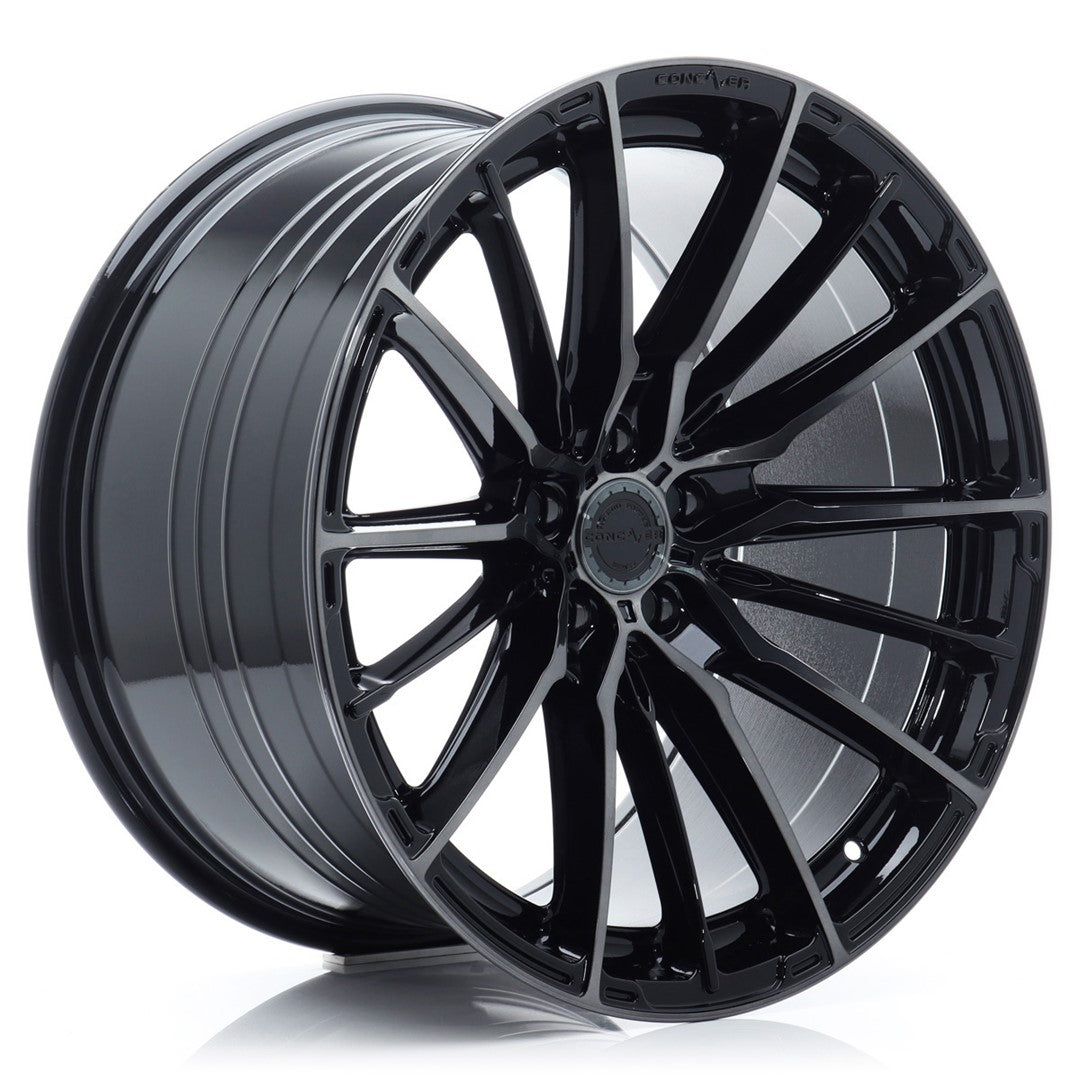 Felg Concaver CVR7 19x8,5" Double Tinted Black – sett forfra