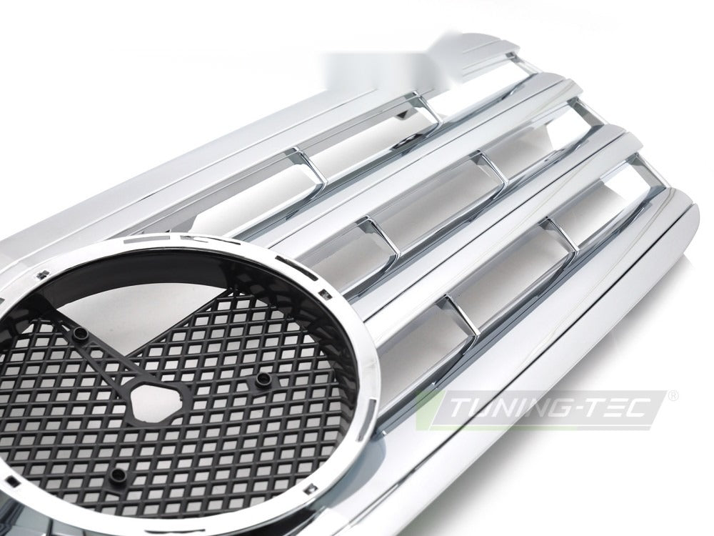 Grill Mercedes E-Klasse W211/S211 06-09 sett fra siden, struktur synlig.
