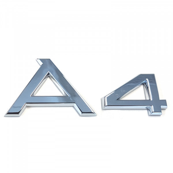 Emblem/logo til Audi A4 Glossy Chrome i skinnende krom med perfekt passform og enkel montering