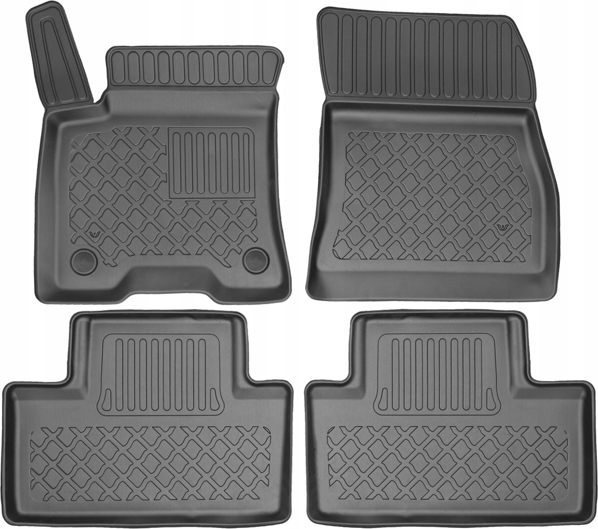 Aristar TPE-gummimatter til Mercedes EQB (X243) 2021-2026 – antiskli, vanntette og luktfrie, sett med 3 stk