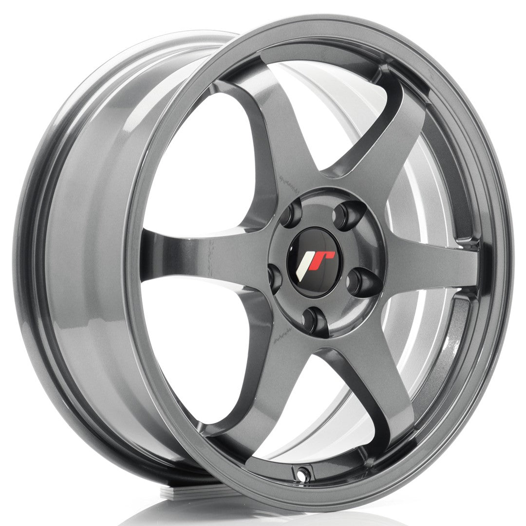 Felg JR Wheels JR3 17x7" Gun metal – sett forfra