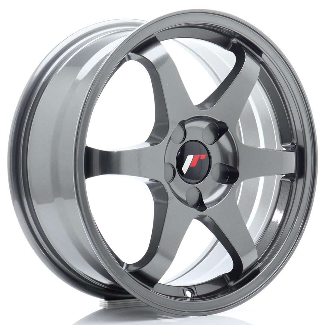 Felg JR Wheels JR3 17x7" Gun metal – sett forfra