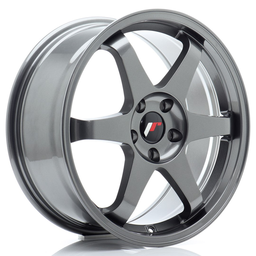 Felg JR Wheels JR3 18x8" Gun metal – sett forfra