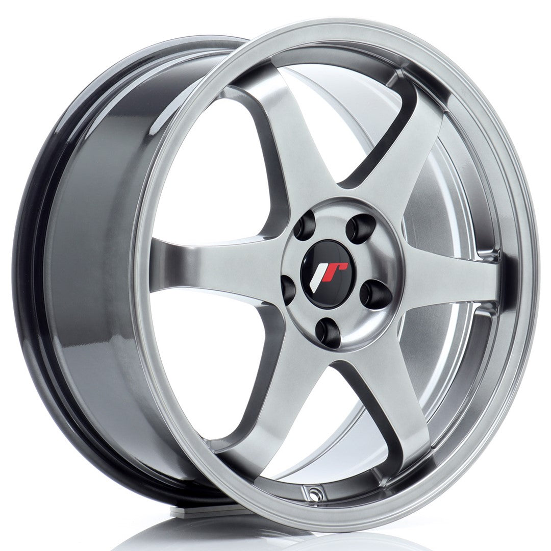 Felg JR Wheels JR3 18x8" Hyper Black – sett forfra