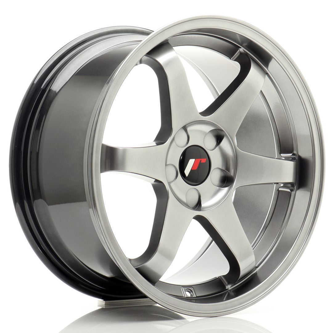 Felg JR Wheels JR3 18x9" Hyper Black – sett forfra