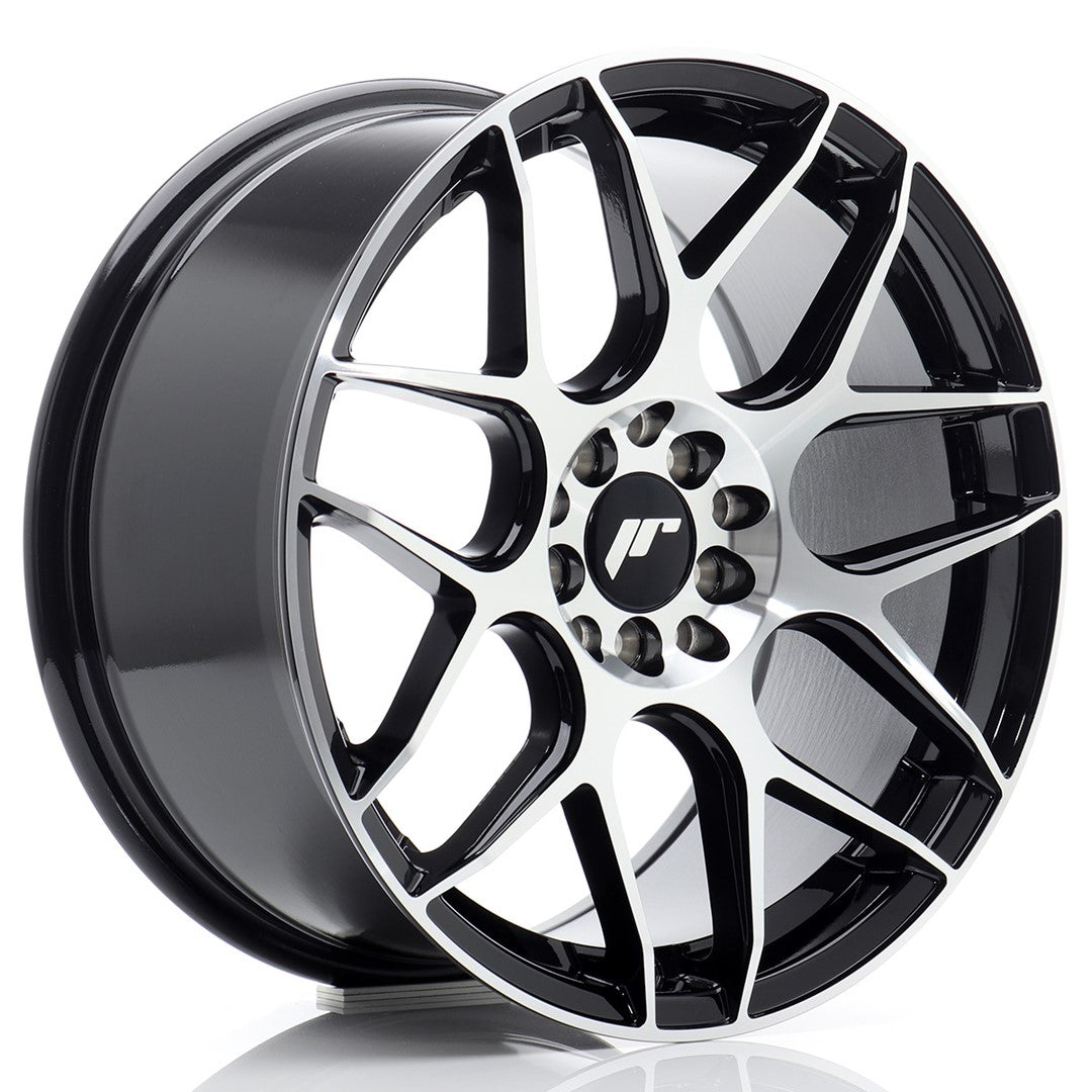Felg JR Wheels JR18 17x8" Black – sett forfra