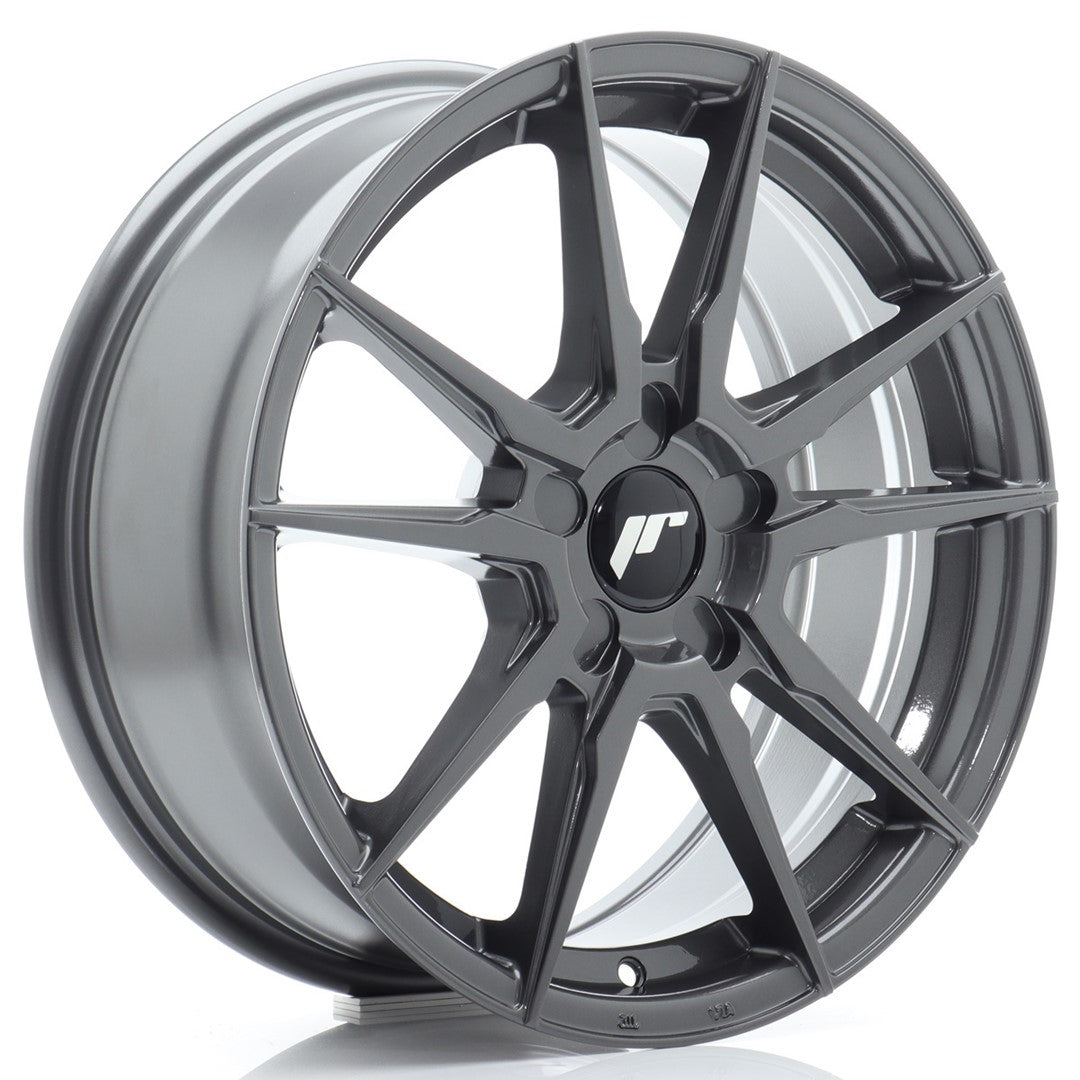 Felg JR Wheels JR21 17x7" Hyper Gray – sett forfra