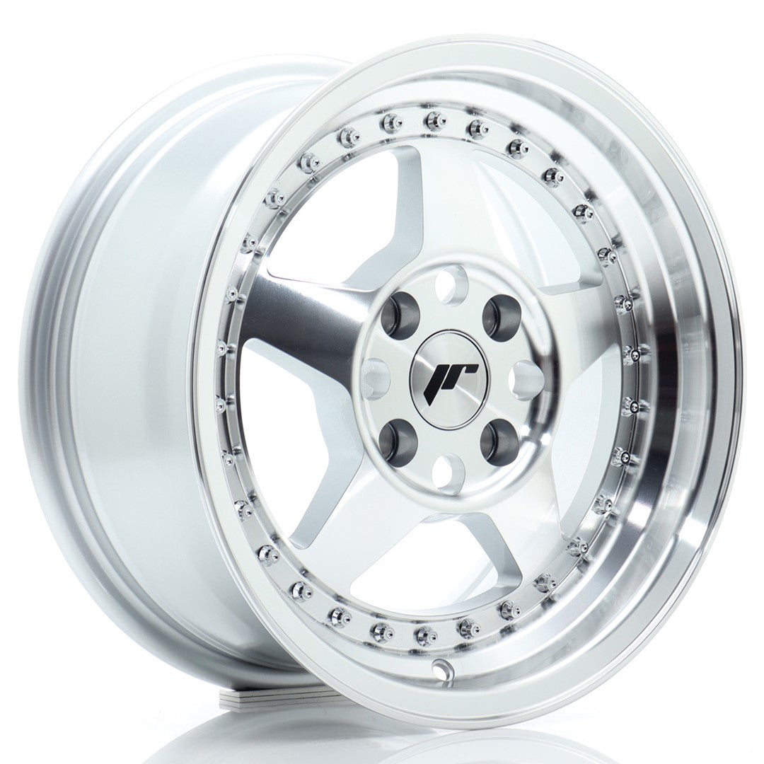 Felg JR Wheels JR6 15x7" Silver – sett forfra