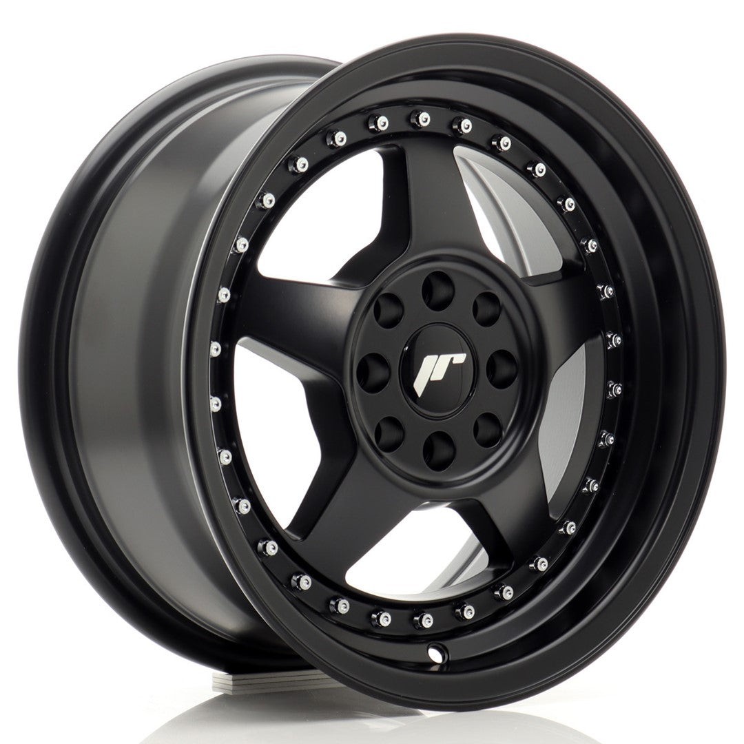 Felg JR Wheels JR6 15x7" Black – sett forfra
