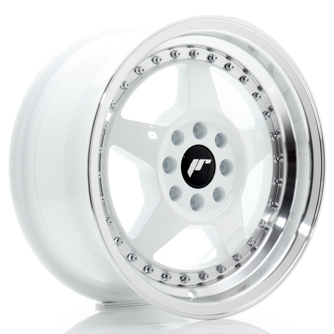 Felg JR Wheels JR6 15x7" White – sett forfra