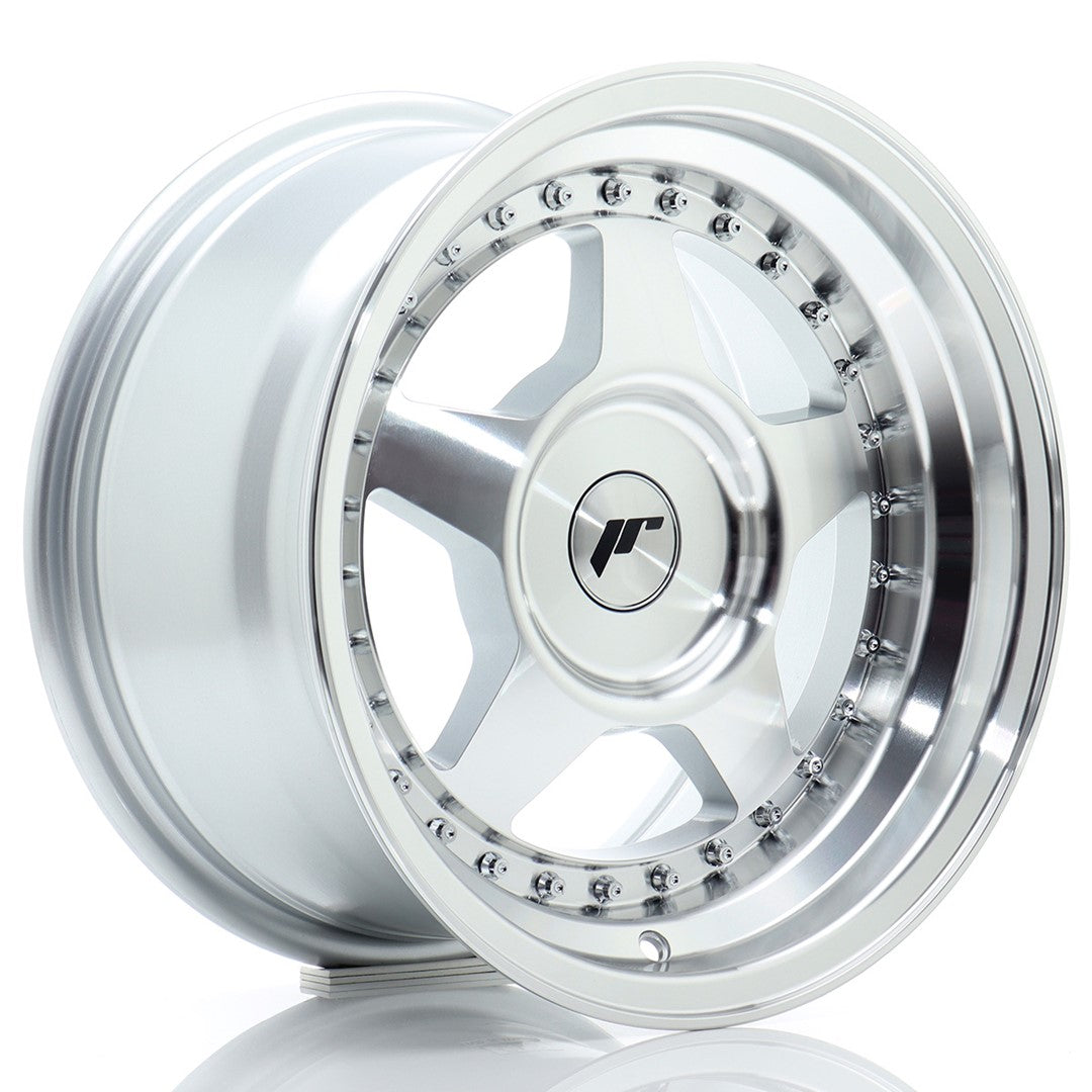 Felg JR Wheels JR6 15x8" Silver – sett forfra